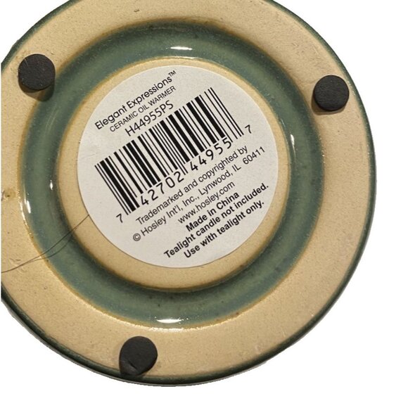 Elegant Expressions by Hosley's Green Ceramic Oil Warmer Diffuser - Picture 4 of 6